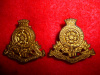 C29 - Duke of York's Royal Canadian Hussars Collar Badge Pair